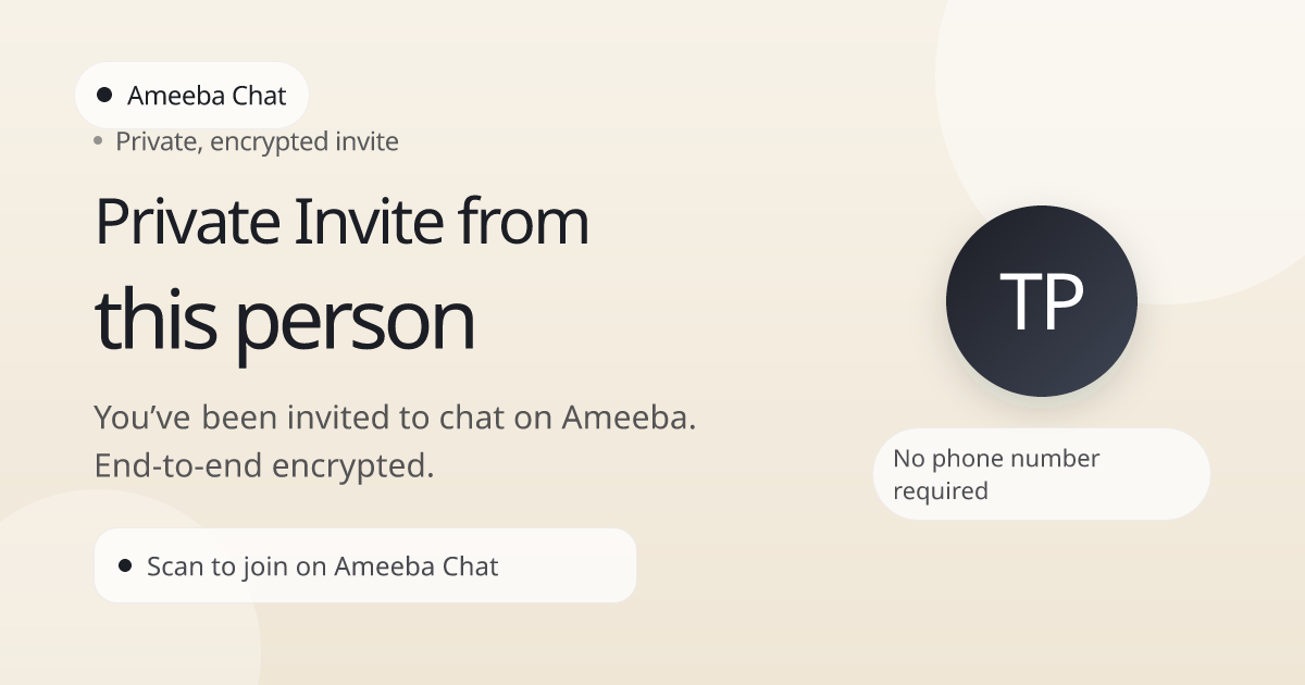 Private Invite from this person